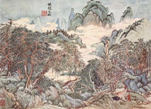 Wang Shih-min: Landschaft in der Art von Chao Meng-fu