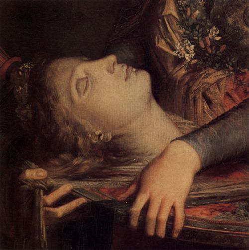 Moreau, Gustave: Tracianische Frau mit dem Kopf des Orpheus und seiner Leier, Detail