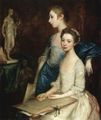 Gainsborough, Thomas: Porträt von Molly und Peggy mit Zeichenutensilien