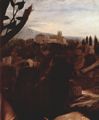 Caravaggio, Michelangelo: Die Opferung Isaak's, Detail: Landschaft