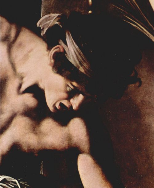 Caravaggio, Michelangelo: Gemlde der Contarelli-Kapelle in San Luigi di Francesi in Rom, Szene: Martyrium des Hl. Matthus, Detail