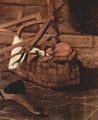 Caravaggio, Michelangelo: Anbetung der Hirten, Detail