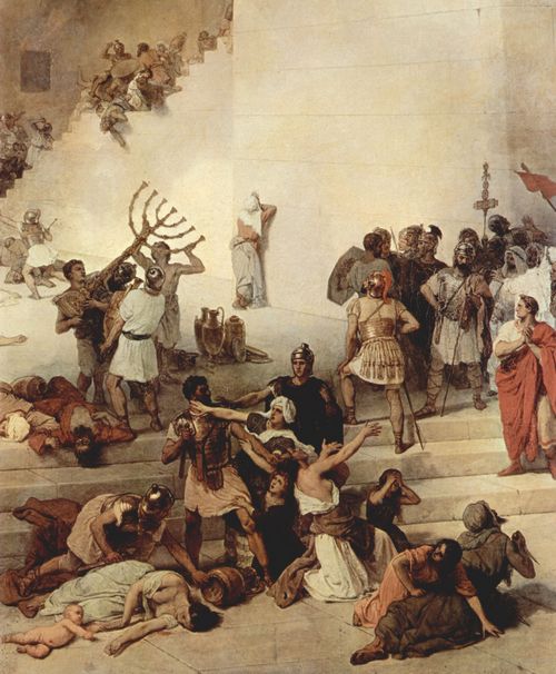 Hayez, Francesco: Die Zerstrung des Tempels von Jerusalem, Detail