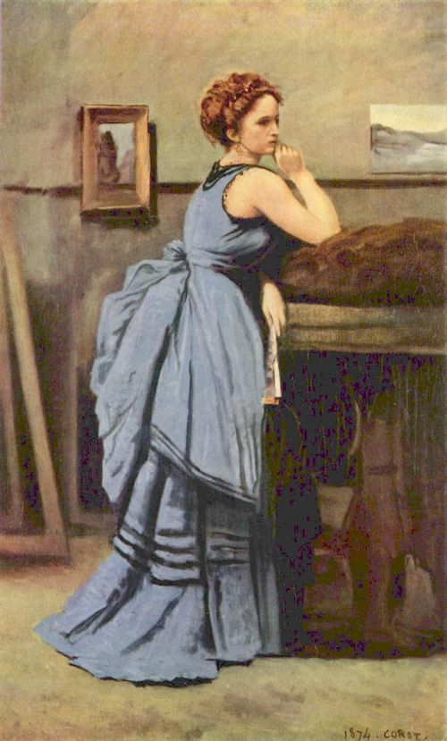 Corot, Jean-Baptiste Camille: Frau in Blau