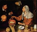 Velázquez, Diego: Eine alte Frau brät Eier (Die alte Köchin)