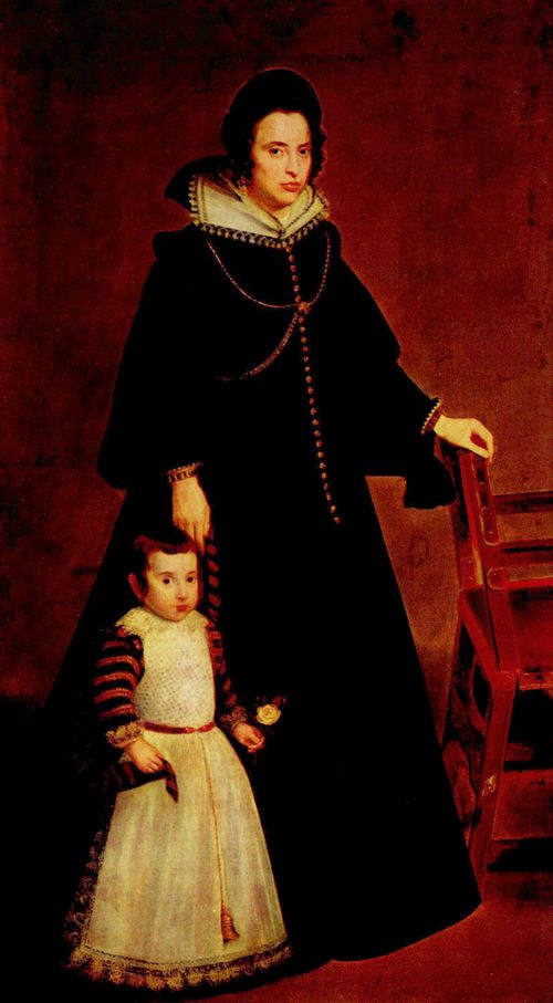 Velzquez, Diego: Portrt Doa Antonia Ipearrieta mit einem Sohn