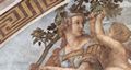 Raffael: Stanza della Segnatura im Vatikan für Papst Julius II., Lünettenfresko, Szene: Allegorie der Tugend, Detail