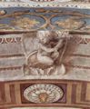 Raffael: Stanza della Segnatura im Vatikan fr Papst Julius II., Lnettenfresko, Szene: Allegorie der Tugend, Detail