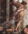 Raffael: Stanza di Eliodoro im Vatikan fr Papst Julius II., Wandfresko, Szene: Vertreibung des Heliodor aus dem Tempel in Jerusalem, Detail