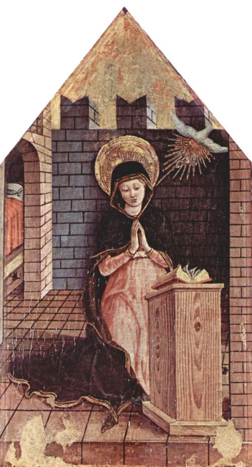 Crivelli, Carlo: Altartafel aus San Silvestro in Massa Fermana, linke Aufsatztafel: Jungfrau der Verkndigung