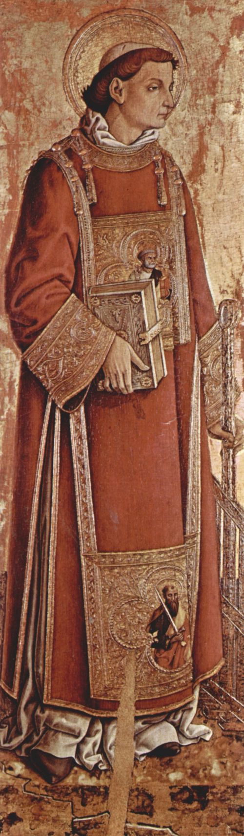 Crivelli, Carlo: Altartafel aus San Silvestro in Massa Fermana, innere linke Tafel: Hl. Laurenzius