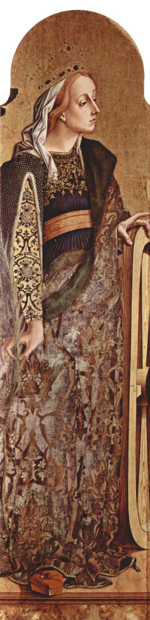 Crivelli, Carlo: Altarpolyptychon von San Francesco in Montefiore dell' Aso, linke uere Tafel: Hl. Katharina von Alexandrien