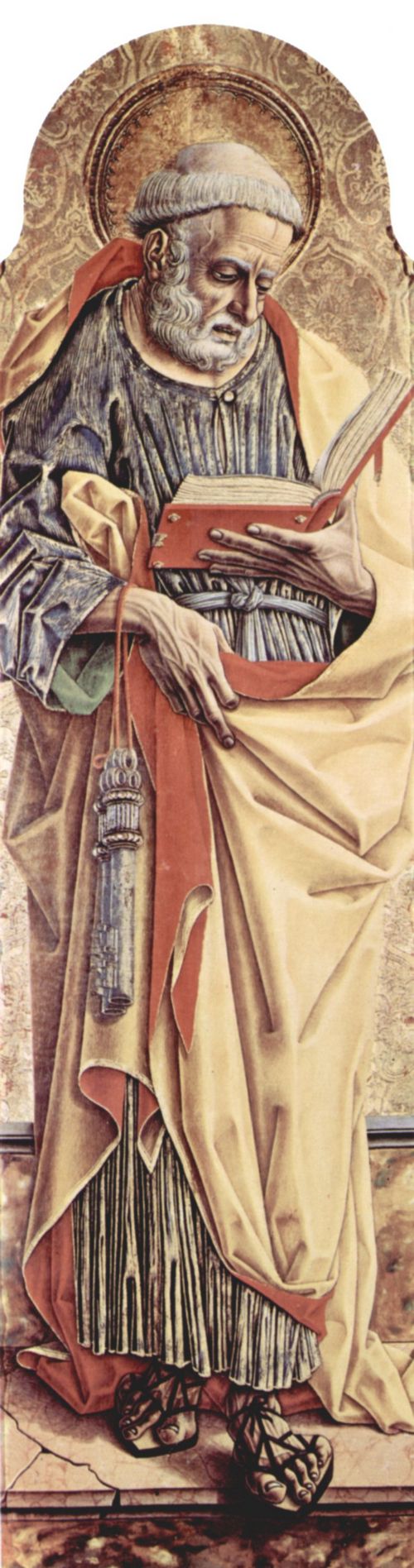 Crivelli, Carlo: Hauptaltar des Domes von Ascoli, Polyptychon, linke uere Tafel: Hl. Petrus