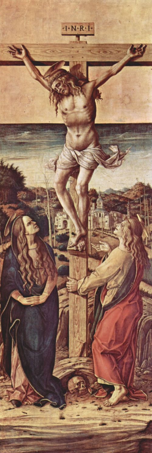 Crivelli, Carlo: Altar aus dem Dom von Camerino, Szene: Kreuzigung