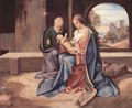 Giorgione: Madonna Benson, Szene: Die Heilige Familie
