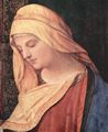 Giorgione: Lesende Madonna, Detail: Maria