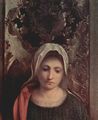 Giorgione: Altar von Castelfranco, Szene: Thronende Madonna mit dem Hl. Liberalis von Treviso und dem Hl. Franziskus, Detail: Maria