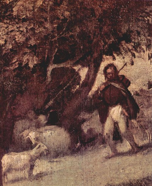 Giorgione: Lndliches Konzert, Detail: Hirte