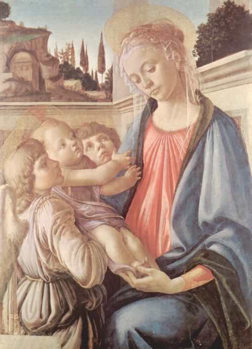 Botticelli, Sandro: Madonna und zwei Engel