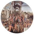 Botticelli, Sandro: Anbetung der Heiligen Drei Knige (London), Tondo