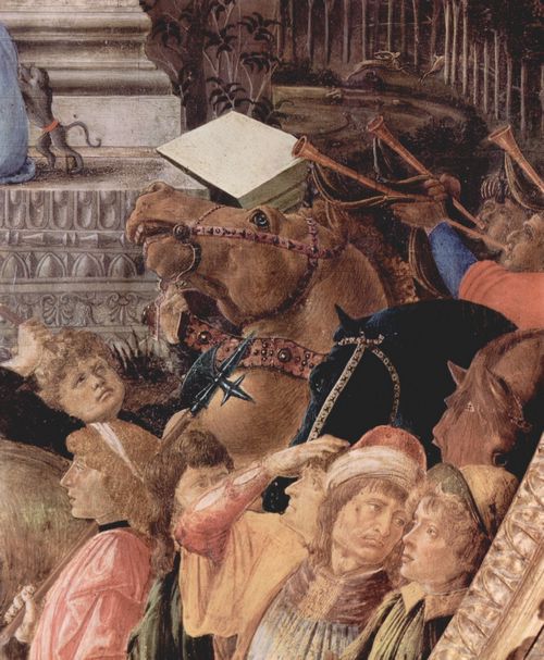 Botticelli, Sandro: Anbetung der Heiligen Drei Knige (London), Tondo, Detail
