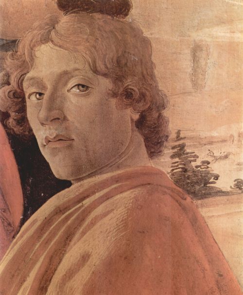 Botticelli, Sandro: Zanobi-Altar, Anbetung der Heiligen Drei Knige, Detail: Selbstportrt Botticelli's