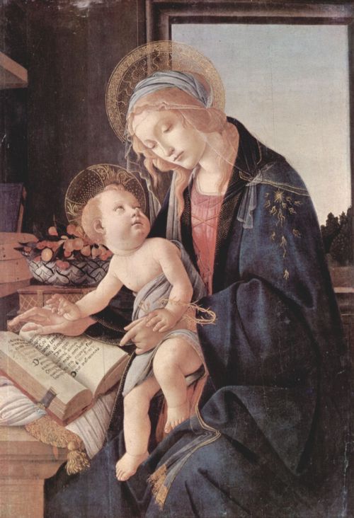 Botticelli, Sandro: Muttergottes lehrt das Jesuskind