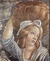 Botticelli, Sandro: Fresken in der Sixtinischen Kapelle in Rom, Szene: Die Jugend des Moses, Detail