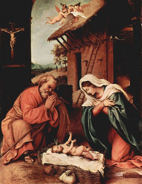 Lotto, Lorenzo: Christi Geburt
