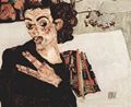 Schiele, Egon: Selbstportrt mit schwarzem Tongef