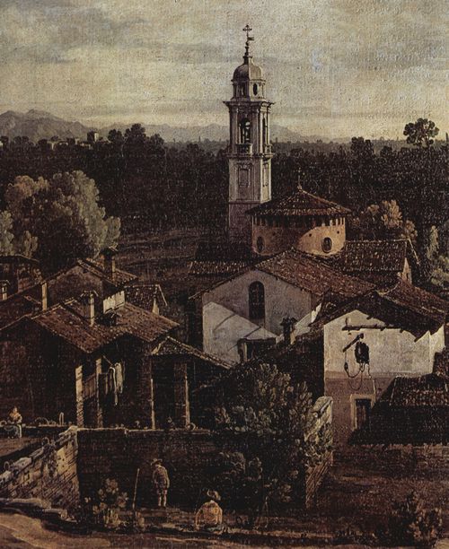 Canaletto (II): Das Dorf Gazzada, Blick vom Sden (Vedute von Gazzada), Detail
