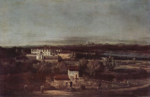 Canaletto (II): Das Dorf Gazzada, Blick von Sd-Ost auf die Villa Melzi d'Eril