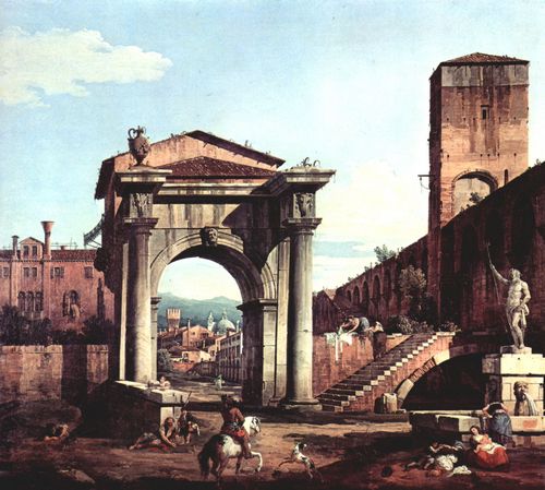 Canaletto (II): Capriccio Romano, Stadttor und Wehrturm