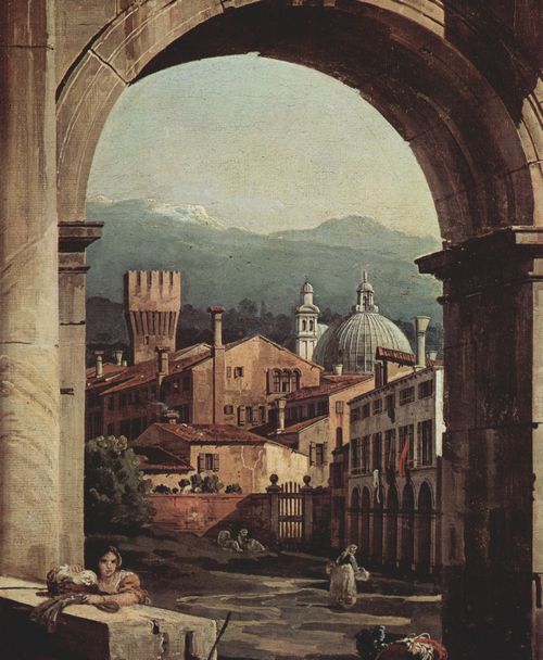 Canaletto (II): Capriccio Romano, Stadttor und Wehrturm, Detail