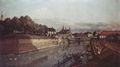 Canaletto (II): Ansicht von Dresden, Der alte Wassergraben des Zwingers, von der Orangerie Richtung Stadt aus gesehen