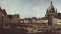 Canaletto (II): Ansicht von Dresden, Der Neumarkt von der Moritzstrae aus