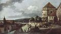 Canaletto (II): Ansicht von Pirna, Pirna, von der Festung Sonnenstein aus gesehen