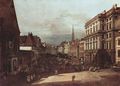 Canaletto (II): Ansicht von Wien, Mehlmarkt von Südwest Richtung Nordost gesehen