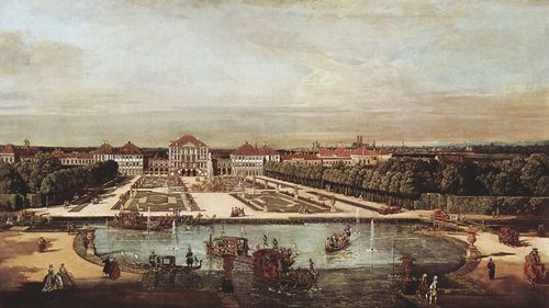 Canaletto (II): Ansicht von Mnchen, Schloss Nymphenburg, von Westen aus gesehen