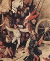 Bosch, Hieronymus: Heuwagen, Triptychon, Mitteltafel: Der Heuwagen, Detail