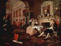 Hogarth, William: Gemäldezyklus »Mariage à la Mode«, Szene: Kurz nach der Hochzeit