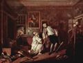 Hogarth, William: Gemäldezyklus »Mariage à la Mode«, Szene: Die Ermordung des Grafen