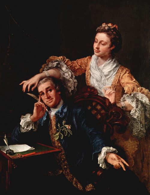 Hogarth, William: Portrt des Schauspielers David Garrik und seiner Frau