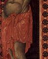 Cimabue: Kreuzigung, Tondo: Segnender Christus, Kreuzarme: Maria und Johannes, Detail: Christusfigur
