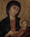 Cimabue: Thronende Madonna mit acht Engeln und vier Propheten, Detail