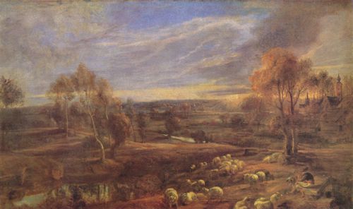 Rubens, Peter Paul: Abendliche Landschaft mit Schfer und Herde