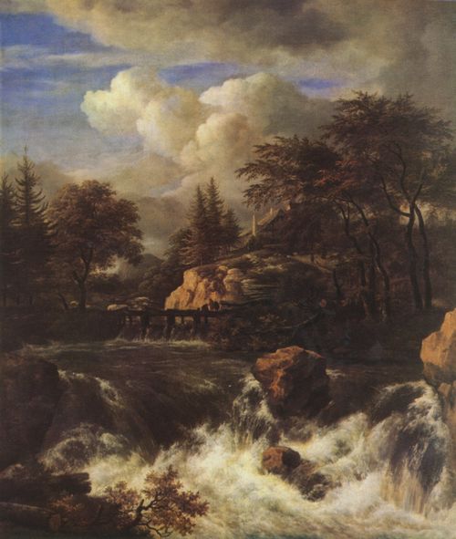 Ruisdael, Jacob Isaaksz. van: Ein Wasserfall in felsiger Landschaft