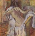 Degas, Edgar Germain Hilaire: Nach dem Bade sich abtrocknende Frau