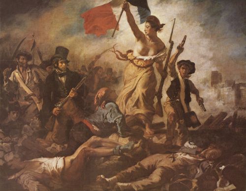 Delacroix, Eugne Ferdinand Victor: Die Freiheit fhrt das Volk an