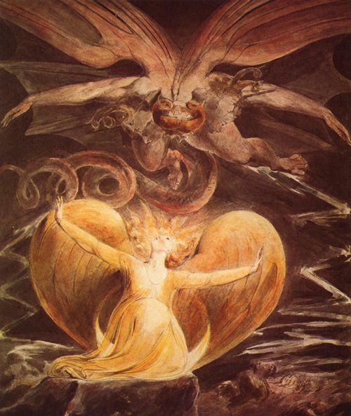 Blake, William: Der groe Rote Drache und die Frau, mit der Sonne bekleidet